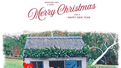 Prince Harry and Meghan Markle have shared their 2020 Christmas card, which features an illustrated family photo with son, Archie. Courtesy Mayhew / Duchess of Sussex