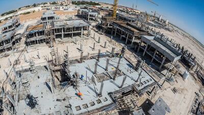 Manazel’s Al Reef 2 project in the Al Samha area of Abu Dhabi under construction. Courtesy Manazel Real Estate
