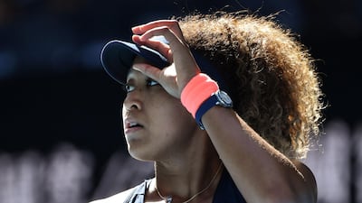 Naomi Osaka during her Australian Open third round match against Ons Jabeur. AFP