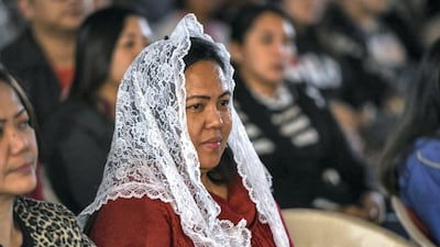 Devotees listened intently during mass at St Joseph's Cathedral in Mushrif.