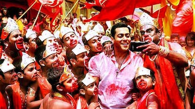 Salman Khan in a scene from the song Le Le Le from the Bollywood film Bajrangi Bhaijaan. Courtesy Kabir Khan Productions