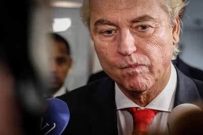 Freedom Party leader Geert Wilders had led his party to a surprise first-place finish two years ago. AFP