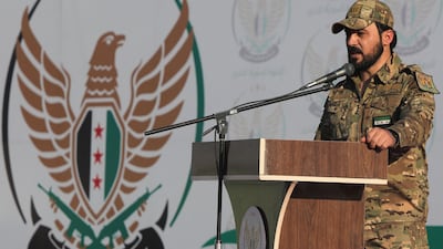 Sayf Abu Bakr, one of the commanders of the Hamza Division. AFP