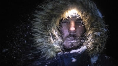 French explorer Loury Lag poses in Alta, Finnmark region in northern Norway during a training to prepare an expedition of 130 days from eastern Canada to western Alaska. AFP