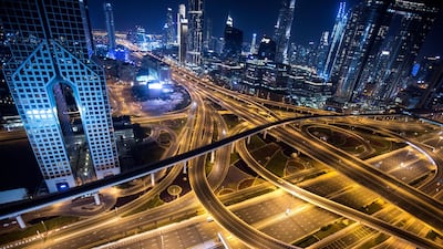 A view of the deserted streets of Dubai as UAE residents have been asked to stay at home to curb the spread of coronavirus. EPA