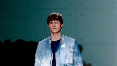 Faux denim was part of the Fendi show at Milan Fashion Week. Vittorio Zunino Celotto / Getty Images