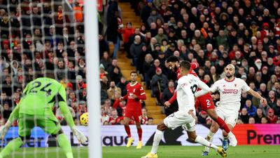 LIVERPOOL SUBS. Gomez (on for Szoboszlai, 61’): Could only find the side-netting when he burst forward into the box in the hope of scoring his first professional goal. Getty Images