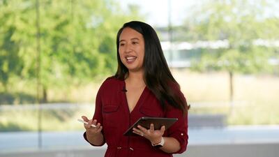 Apple's Jenny Chen speaks during the keynote address at the 2020 Apple Worldwide Developers Conference (WWDC) at Apple Park in Cupertino, California, U.S. REUTERS