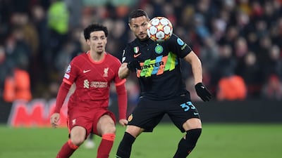 SUB: Danilo D’Ambrosio – 6. The 33-year-old came on for De Vrij after the break and slotted into the back three. He was strong in the tackle. Getty