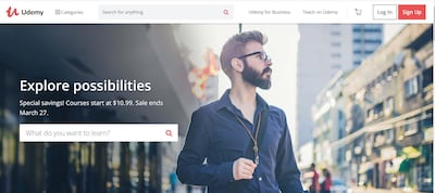 Udemy has more than 20,000 educational videos. Courtesy: Udemy