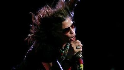 Steven Tyler of Aerosmith performs on stage in Abu Dhabi in 2009. Philip Cheung / The National