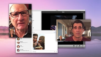 A scene from an episode from the sixth season of Modern Family. The episode plays out entirely on computers, smartphones, tablets and social media. Courtesy Twentieth Century Fox Television