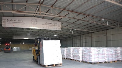 Food aid from the UAE has entered Gaza through the Rafah crossing from Egypt. Photo: Wam