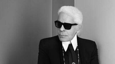 Karl Lagerfeld with Barbie Lagerfeld. Courtesy Net-a-Porter