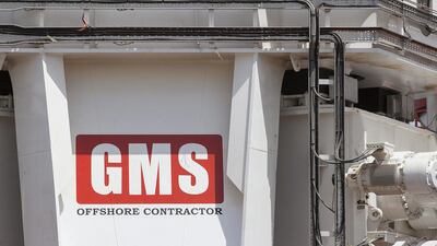 Gulf Marine Services revenues nearly halved in the first half of the year as the oil services market remains depressed. Mona Al Marzooqi / The National