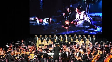UAE National Orchestra pays tribute to 50 years of Emirati film and television scores. Victor Besa / The National