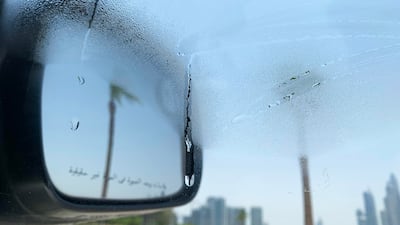 The view from inside a car in humid Dubai. Pawan Singh / The National