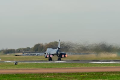A dozen US B-1B Lancer bombers were stationed at RAF Fairford during the incident. Getty Images