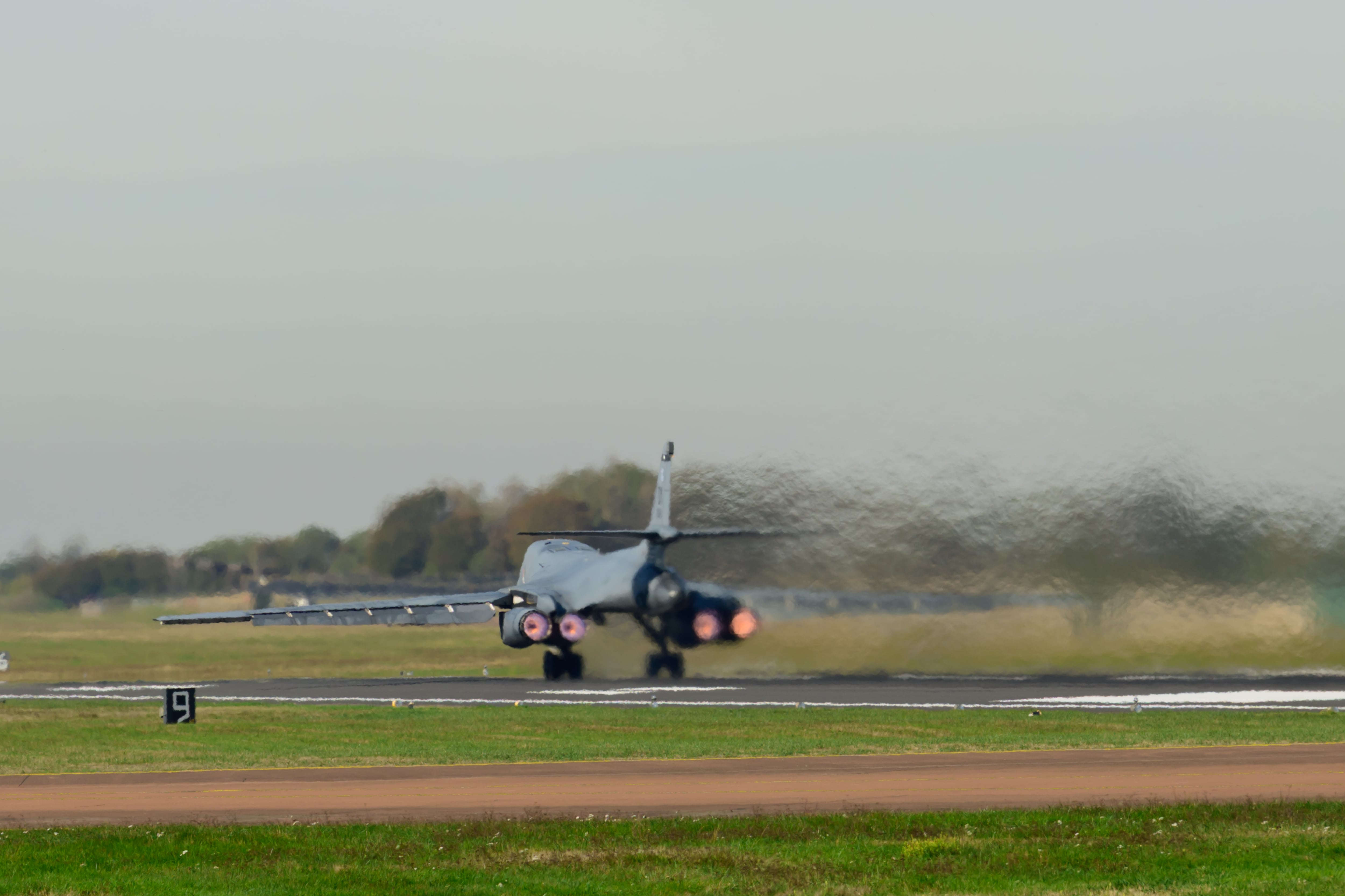 A dozen US B-1B Lancer bombers were stationed at RAF Fairford during the incident. Getty Images