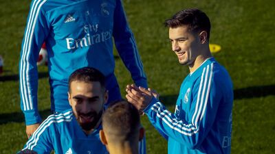 Real Madrid's new midfielder Brahim Diaz, right, was previously at Manchester City. Emilio Naranjo / EPA