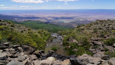 A view from the top of Grand Mesa overlooking the dry Western Slope of Colorado. In July, the state’s governor declared a drought emergency.