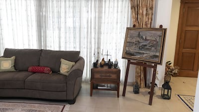 The hallway and living area