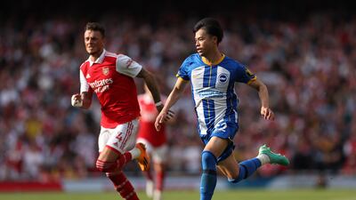 RW: Kaoru Mitoma (Brighton). No goals, no assists (so no help for Fantasy Premier League managers) but the Japanese winger was the best player on the pitch against Arsenal. Mitoma pulled the Gunners apart and tracked back to help out his team defensively. Getty