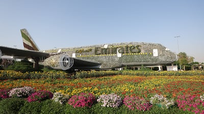 A giant model of an Emirates A380 aircraft is among the best-known attractions