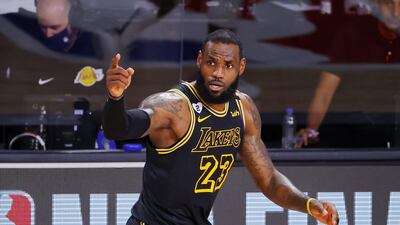 LeBron James of the Los Angeles Lakers during the second half. AFP