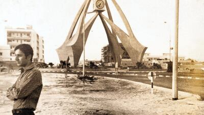 Rafiq Kasim near the Deira clock tower in 1973