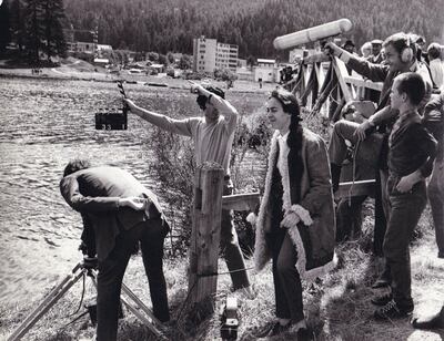 Revel on set in the early days. Courtesy Transatlantic Films