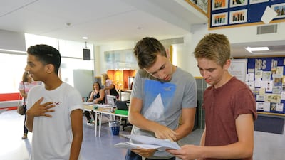 Exam results produce a complex set of emotions among students, parents and teachers. Victor Besa for The National