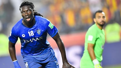 Bafetimbi Gomis of Al Hilal celebrates after scoring. EPA