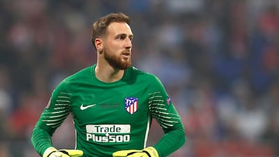 epa06742664 Jan Oblak, goalkeeper of Atletico Madrid, during the UEFA Europa League final between Olympique Marseille and Atletico Madrid in Lyon, France, 16 May 2018. EPA/GUILLAUME HORCAJUELO