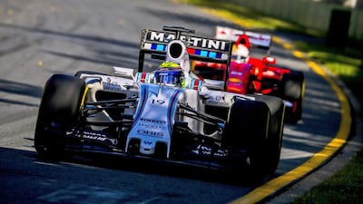 Felipe Massa of Williams shown in action ahead of Sebastian Vettel of Ferrari during Sunday's Australian Grand Prix. Diego Azubel / EPA