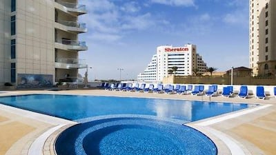 Pool view at Dorra Bay, Dubai Marina. Courtesy Better Homes