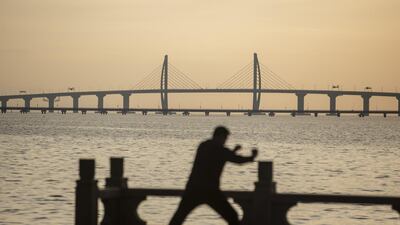 The Hong Kong-Zhuhai-Macau Bridge in Zhuhai, part of China's Pearl River Delta. The area is set to become a leader in green technology. Bloomberg