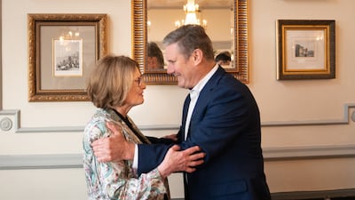 Keir Starmer welcomes Louise Ellman to the conference in Brighton. The former MP who quit Labour over its handling of anti-Semitism has rejoined following changes to the party's rules on discrimination. PA