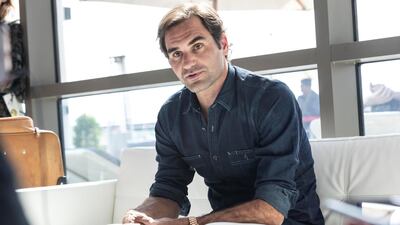 Roger Federer spoke to media on Sunday ahead of the Dubai Duty Free Tennis Championships. Antonie Robertson / The National