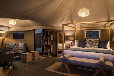 One of the tented rooms at Kingfisher Lodge. Sharjah Collection By Mantis