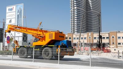 Repton School at Reem island and the construction site next door. Victor Besa / The National