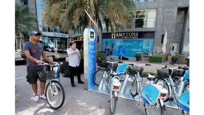 A reader says bikes are available to rent at many places in the Gulf region. Sarah Dea / The National