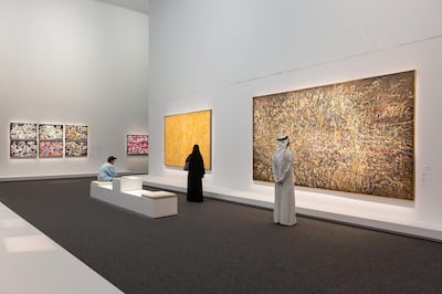 The new show examines abstract works by western artists as well as artists from the Arab world. Department of Culture and Tourism - Abu Dhabi
