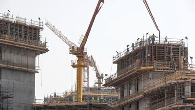 Al Wasl Plaza area under construction.