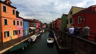 On a trip to the colorful Burano Island. Courtesy Ruwaya Alshamsi