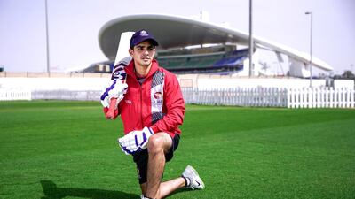 UAE's former U19 cricketer Mohammed Riyan is back in Abu Dhabi. Victor Besa / The National