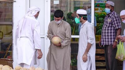 Ramadan spirit is more evident now at the Abu Dhabi Al Mina Souk as UAE Government Coronavirus restrictions are slightly loosened. Victor Besa / The National