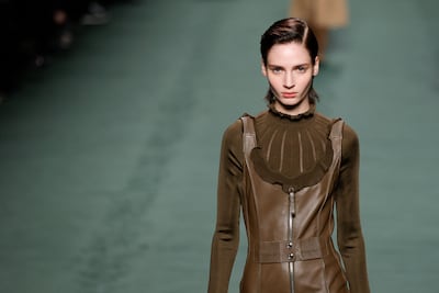 There was a new, sporty edge at Hermes for autumn/winter 2022. AFP