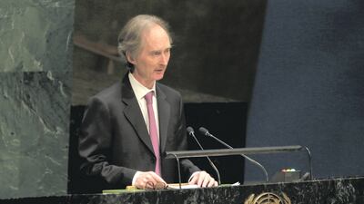 Geir Pedersen, UN envoy to Syria, is pressing on with efforts to find a peaceful solution in the country. AP