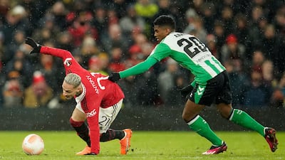 Abner Vinicius – 6. Heavily involved during a duel with Antony. Made a crucial intervention to stop United’s No21 side-footing into an open goal shortly before half-time, but was made to pay for showing Antony onto his favoured left foot for United’s second. AP